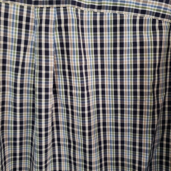 Eddie Bauer men's button up shirt, plaid check, blue. MENS Sz L - Picture 7 of 7